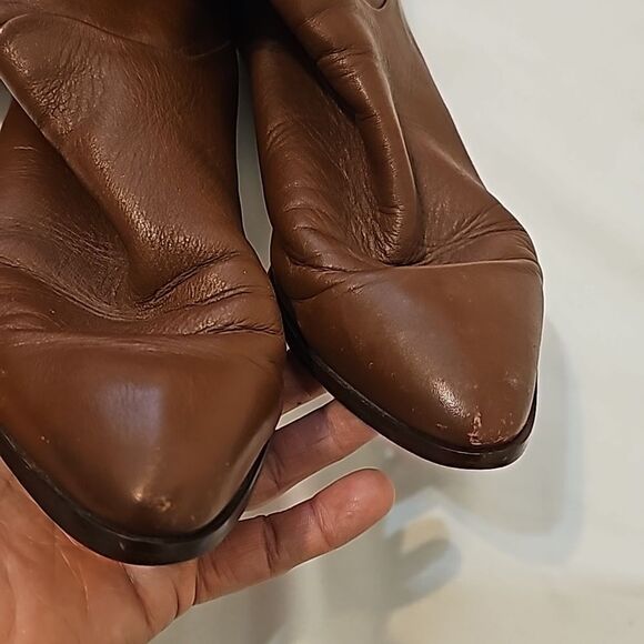 Vintage bandolino made in italy 100%  Genuine Leather Pull on Boots size 8 - Picture 8 of 9